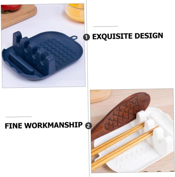 Pot Lid Spatula Rack Kitchen Storage Holder 3pcs Simple Design Pp Plastic Easy to Clean - Image 2