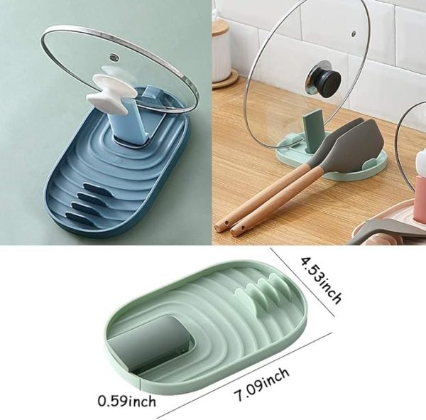 Pot Lid Spatula Holder, Spatula Rack Countertop Kitchen Shelf Spoon Chopsticks Storage Rack for a Variety of Cutlery, Spoon Rack and Stove Cover Rack, Kitchen Utensil Rack for Spoons, Lid, Tongs, etc. - Image 2